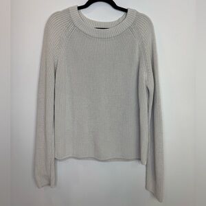 COS pale gray Cozy Knit ribbed Sweater size medium